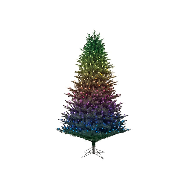 Hamilton Fir Christmas Tree with Color Changing LED Lights - 7.5 Foot