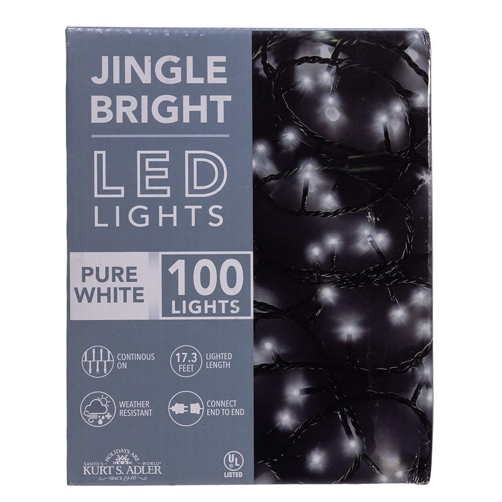 Jingle Bright 100 LED Light Set - Pure White