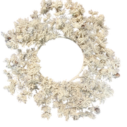 Flocked White Artifical Pine Wreath