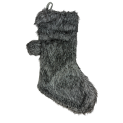 Grey Faux Fur Stocking