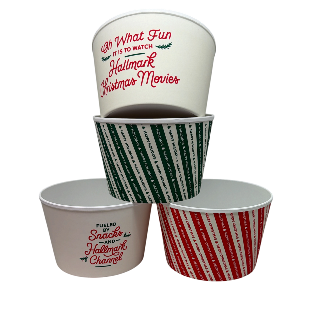 Set of 4 Melamine Popcorn Bowls
