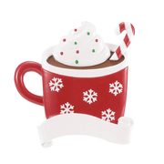 Hot Cocoa Mug Ornament For Personalization