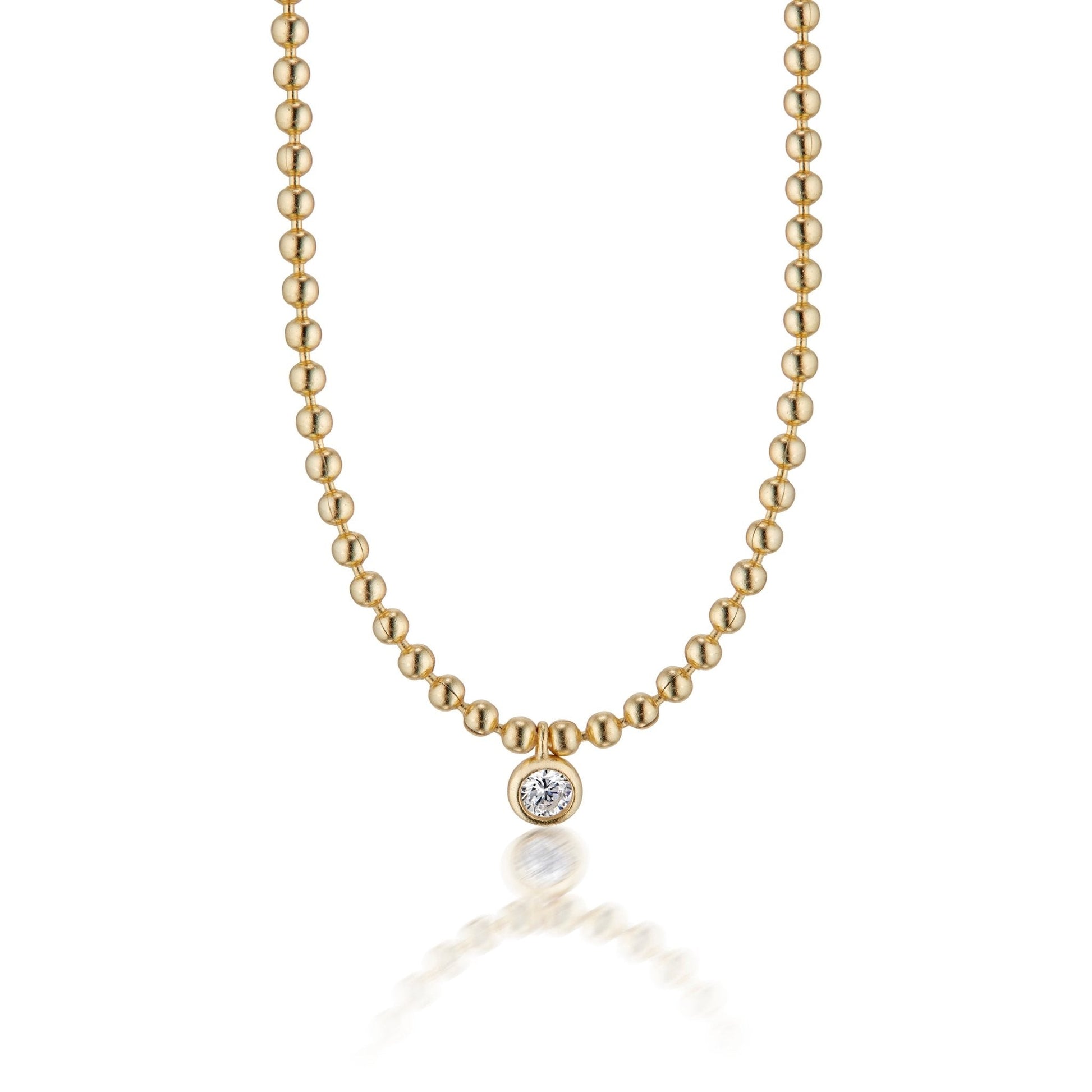 Juliette Gold Ball Necklace by elliparr