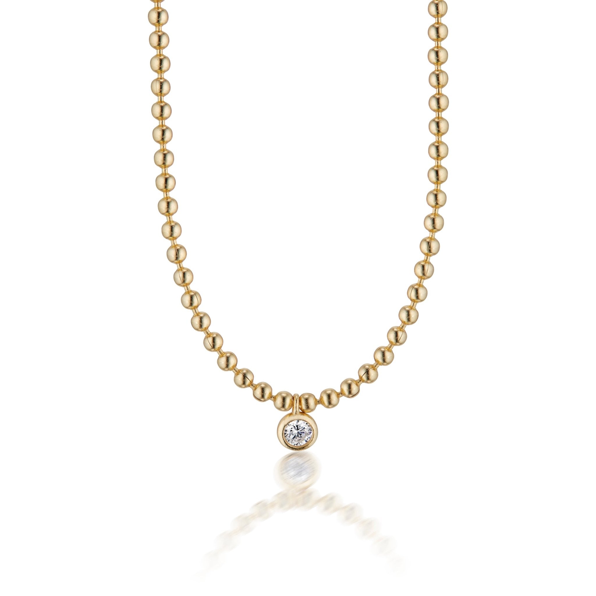 Juliette Gold Ball Necklace by elliparr