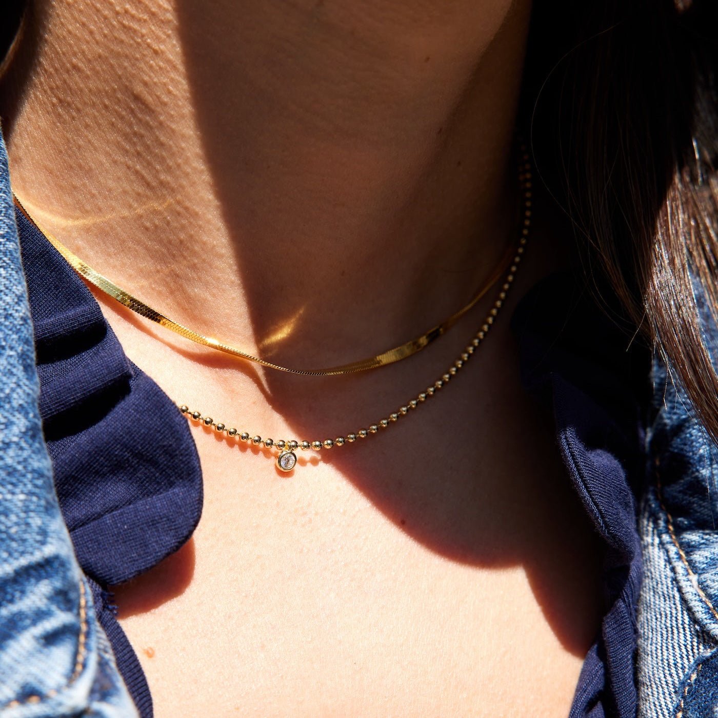 Lexie Herringbone Chain Necklace by elliparr