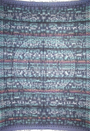 Tapestry Twin Size Overprint Madras Jungle Green by Homeportonline