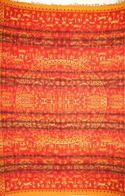 Tapestry Twin Size Overprint Madras Jungle Yellow by Homeportonline