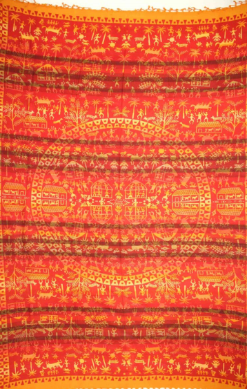 Tapestry Twin Size Overprint Madras Jungle Yellow by Homeportonline