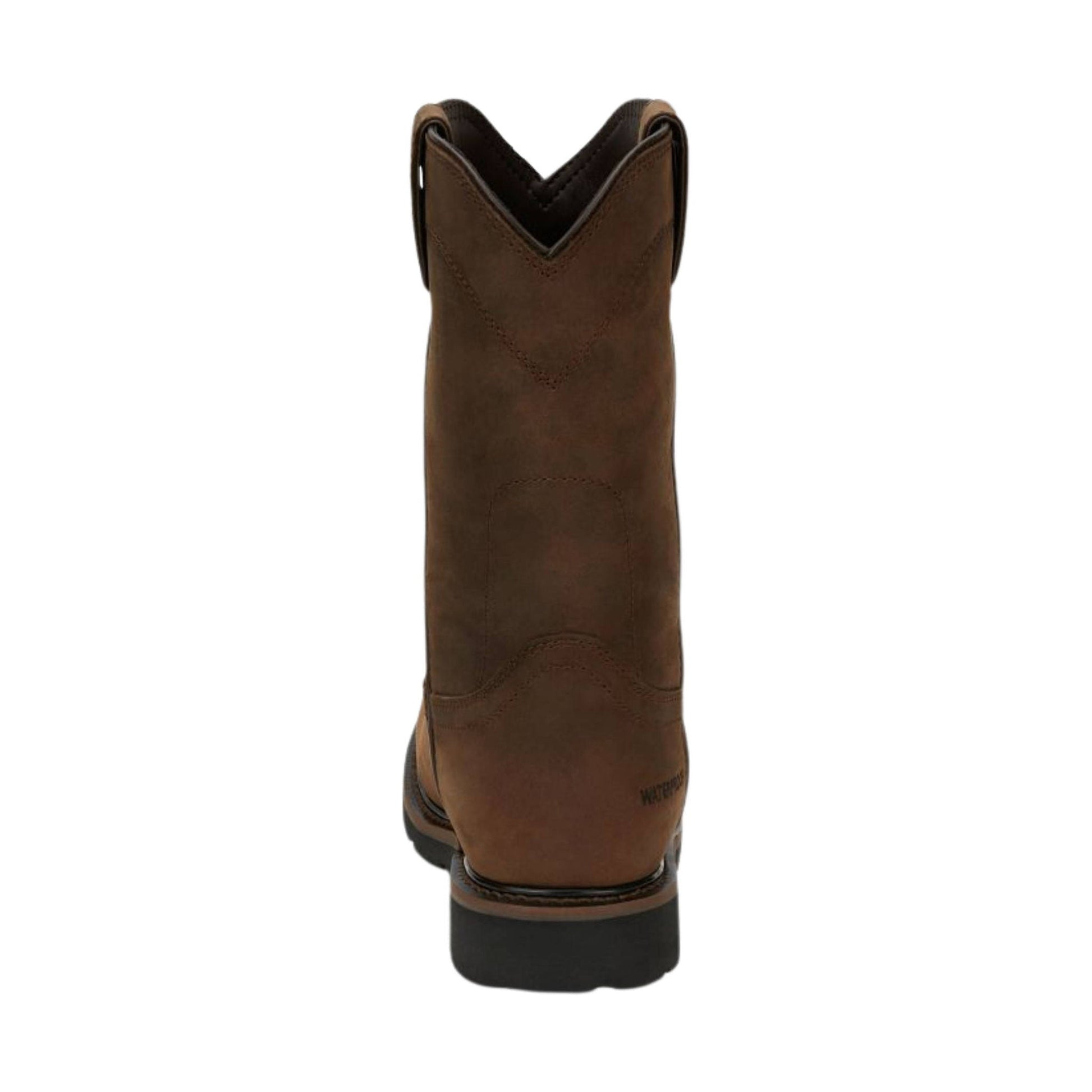 Justin Men's 11 Inch Drywall Wyoming Waterproof Soft Toe Work Boots - Brown by Lenny's Shoe & Apparel
