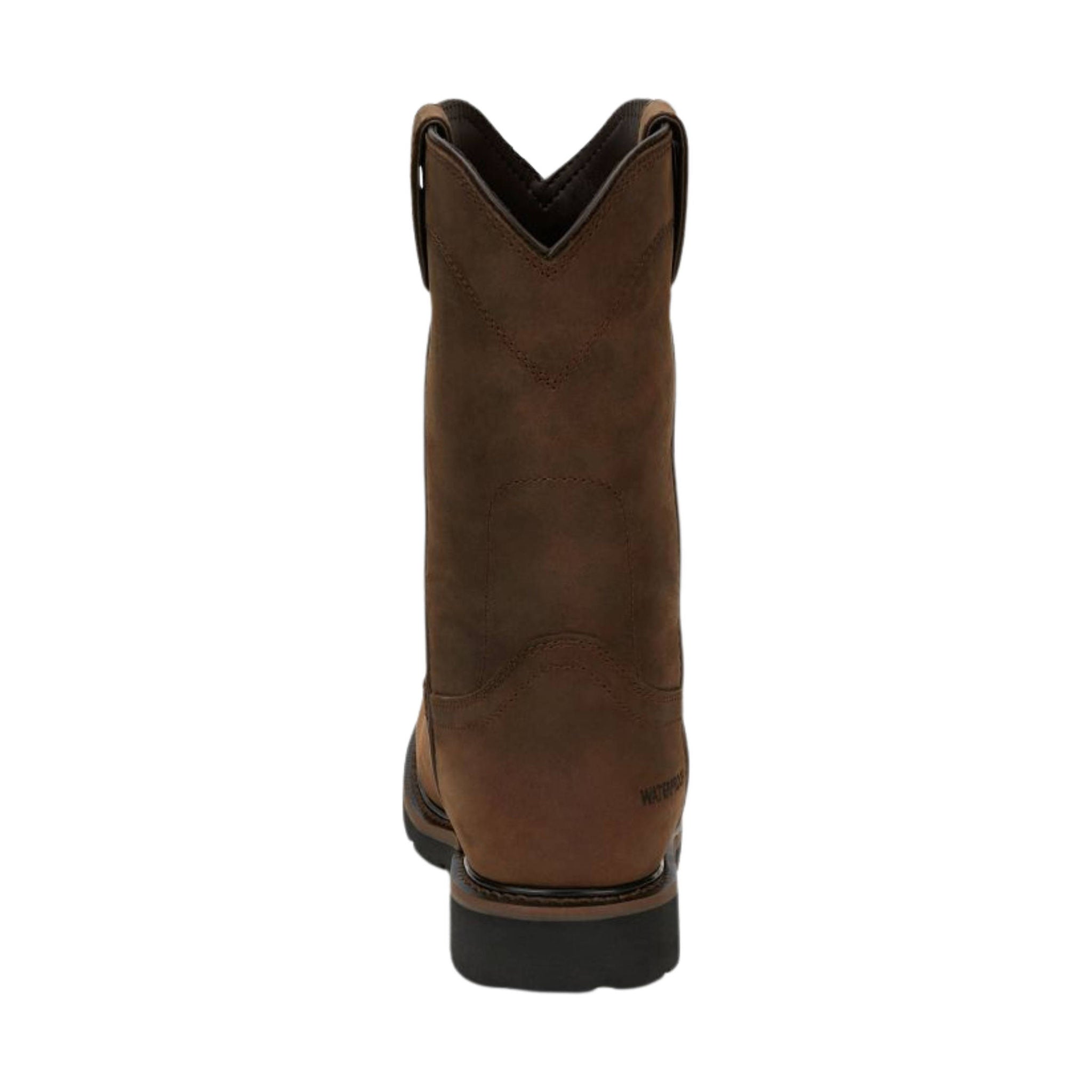 Justin Men's 11 Inch Drywall Wyoming Waterproof Soft Toe Work Boots - Brown by Lenny's Shoe & Apparel
