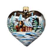 Country Heart Ornament - Silver base