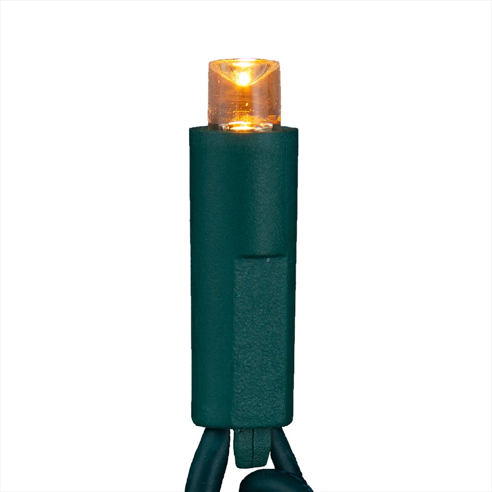 100-Light Classic Warm White LED Green Wire Light Set