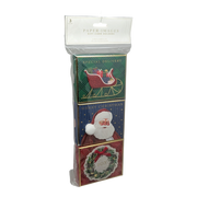 Holiday Gift Box Set of 3 - Santa, Sleigh & Wreath Designs