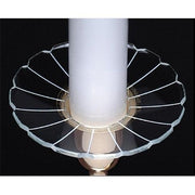 Single Glass Bobeche - Fancy Segmented