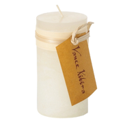 Melon White Timber Pillar Candle - 2x2x4