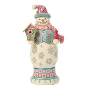 Snowman Nutcracker Figurine Pastel