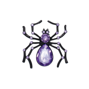 Purple Crystal Spider Pin