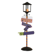 Halloween Street Lamp Sign Post