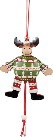 Jumping Moose Ornament