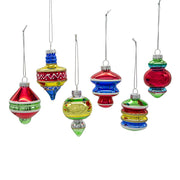 3.5" Glass Early Years Ornaments -  6 Piece Box