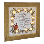Lighted Holiday Cardinal Block - Those We Love Don't Go Away