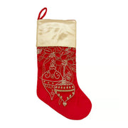 Red Velvet Hand Beaded Stocking