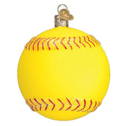Softball  Glass Ornament