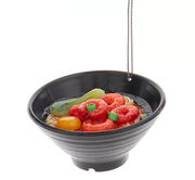 Dinner Bowl Ornament - Noodles and Shrimp