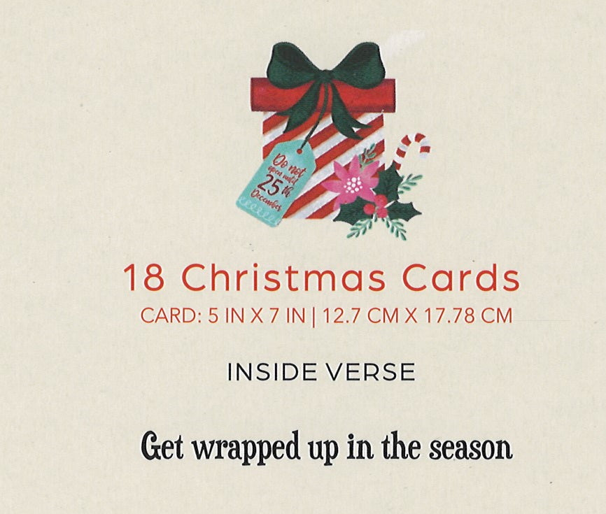 Candy Shoppe Christmas Card Set - Wrapped Gift