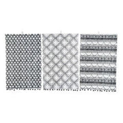 Tea Towel Black Pattern And Pom Poms by Homeportonline