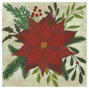 Pop-Up Gift Card Box (Red Plaid & Glitter Poinsettia)