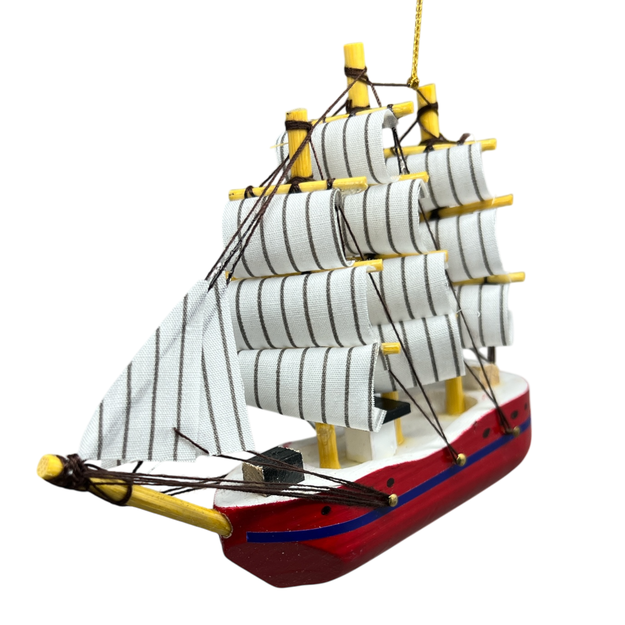 Schooner Red  Boat Ornament