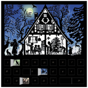 Warmth Within, Wonder Without: The Heart of Home at Christmas Silhouette Advent Card