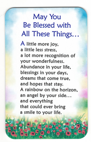 Wallet Card - May You Be Blessed with All These Things...