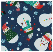 Jumbo Pullstring Gift Bag - Deep Sky Blue Snowmen