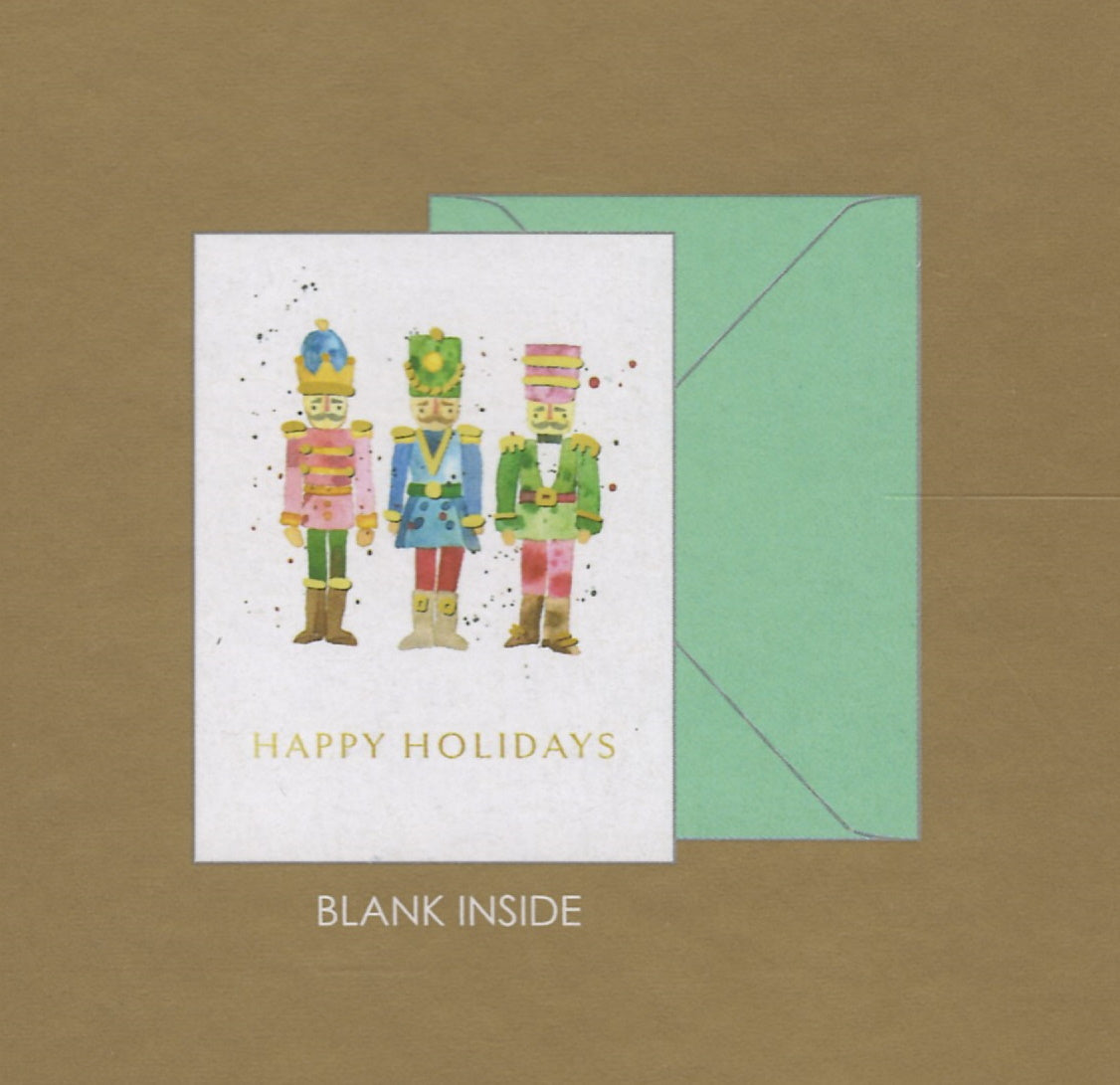 Petite Greetings Card Set (Happy Holidays Nutcrackers)