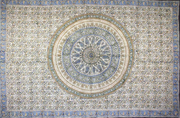 Tapestry Full Size Kalamkari Circle Blue / Green by Homeportonline