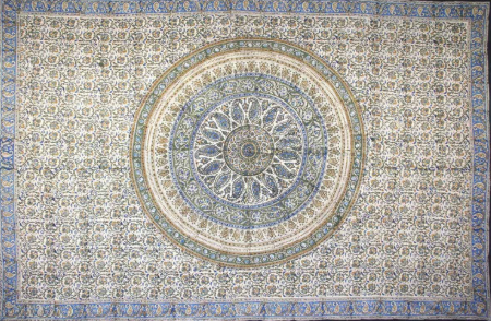 Tapestry Full Size Kalamkari Circle Blue / Green by Homeportonline