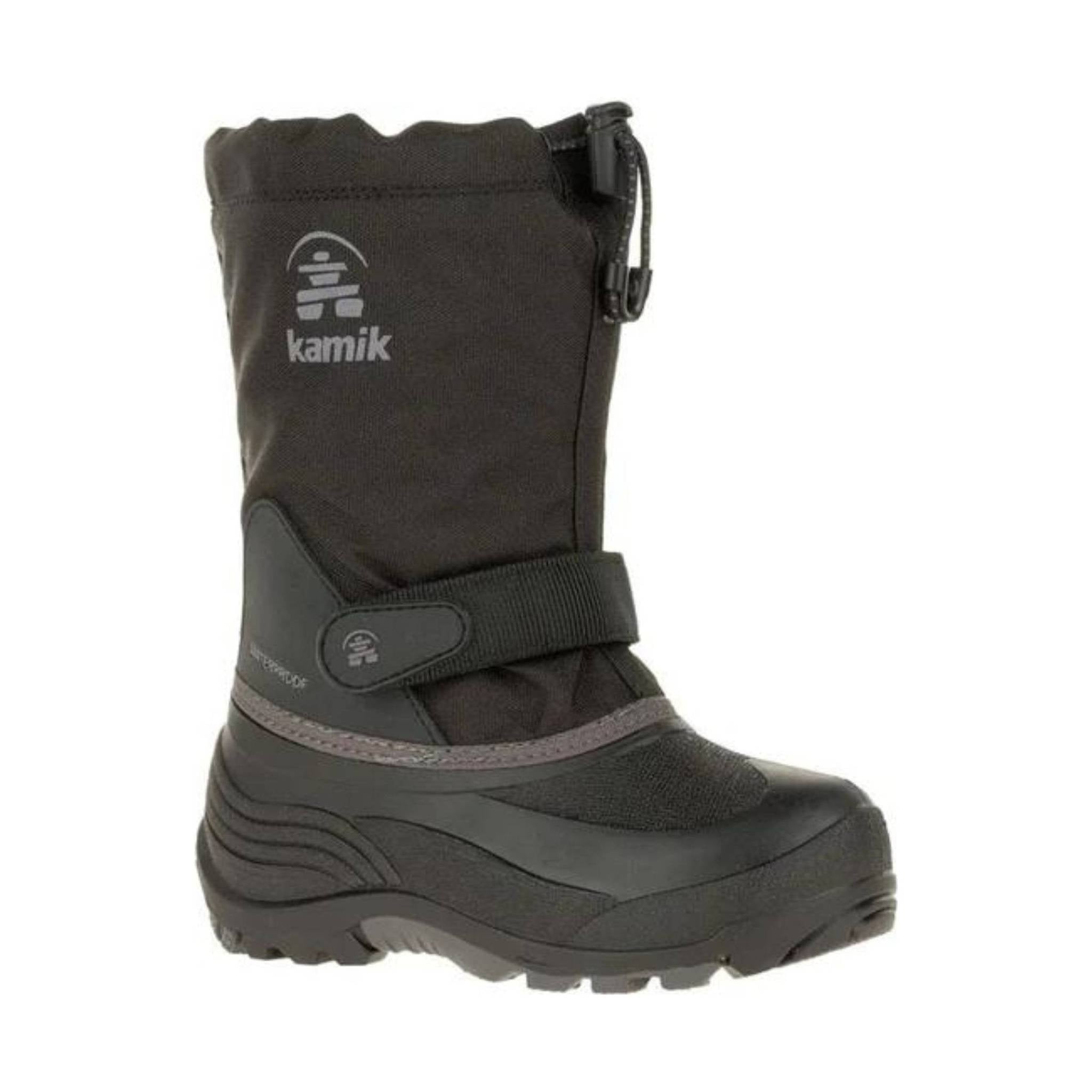 Kamik Big Kids' Waterbug 5 Winter Boot - Black/Charcoal by Lenny's Shoe & Apparel