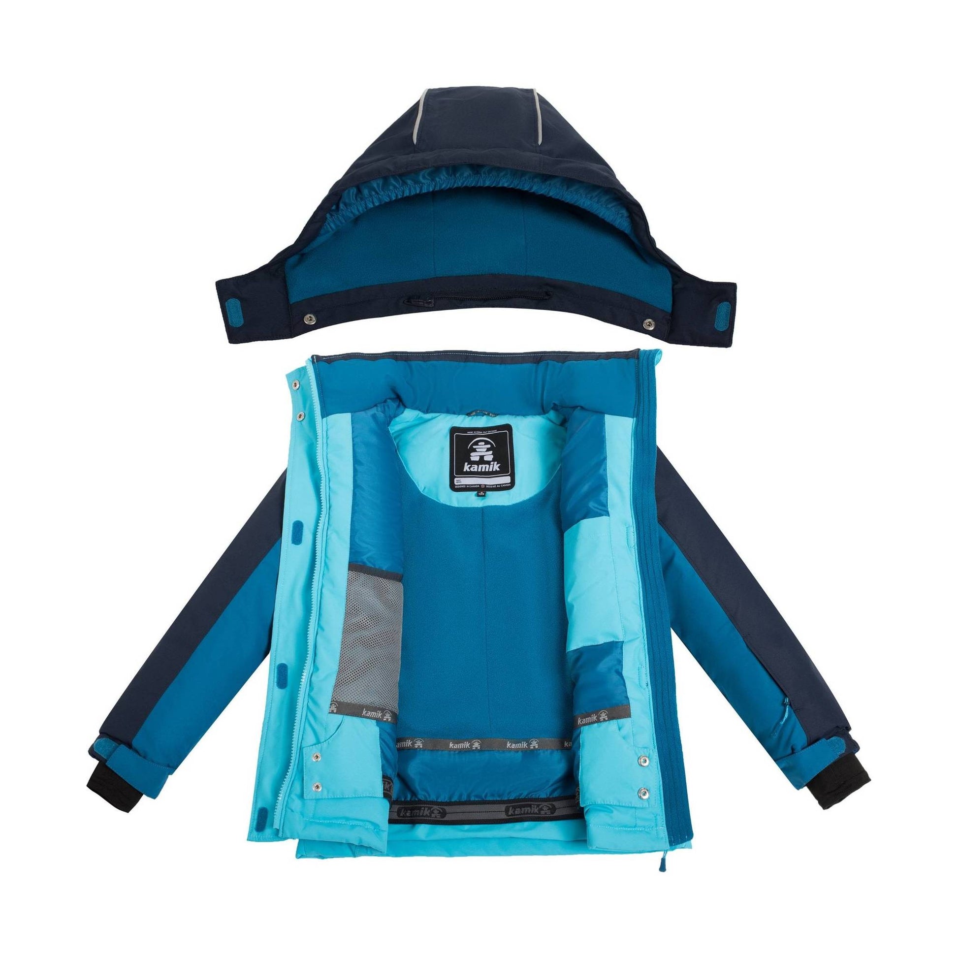 Kamik Kids' Evie Jacket - Cyan/Midnight by Lenny's Shoe & Apparel
