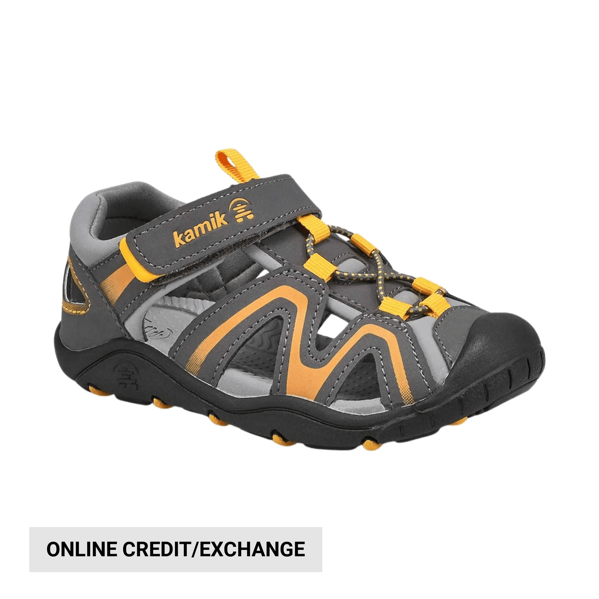 Kamik Kids' Kick Sandals - Grey/Orange by Lenny's Shoe & Apparel