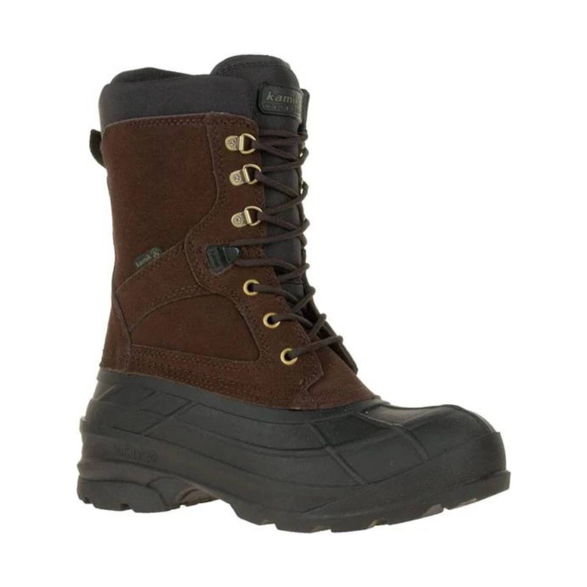 Kamik Men's Nation Plus Wide Winter Boots - Dark Brown by Lenny's Shoe & Apparel