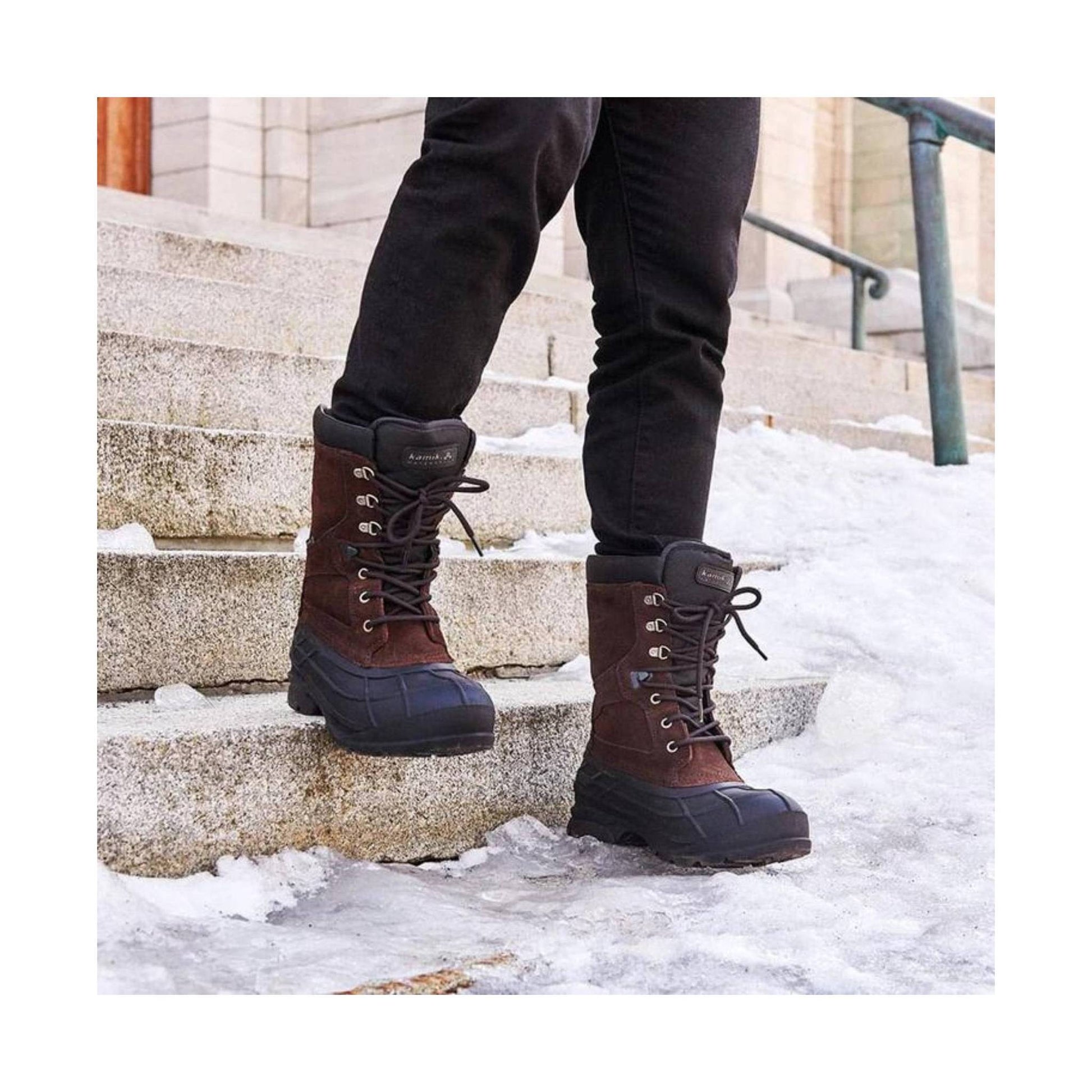 Kamik Men's Nation Plus Wide Winter Boots - Dark Brown by Lenny's Shoe & Apparel