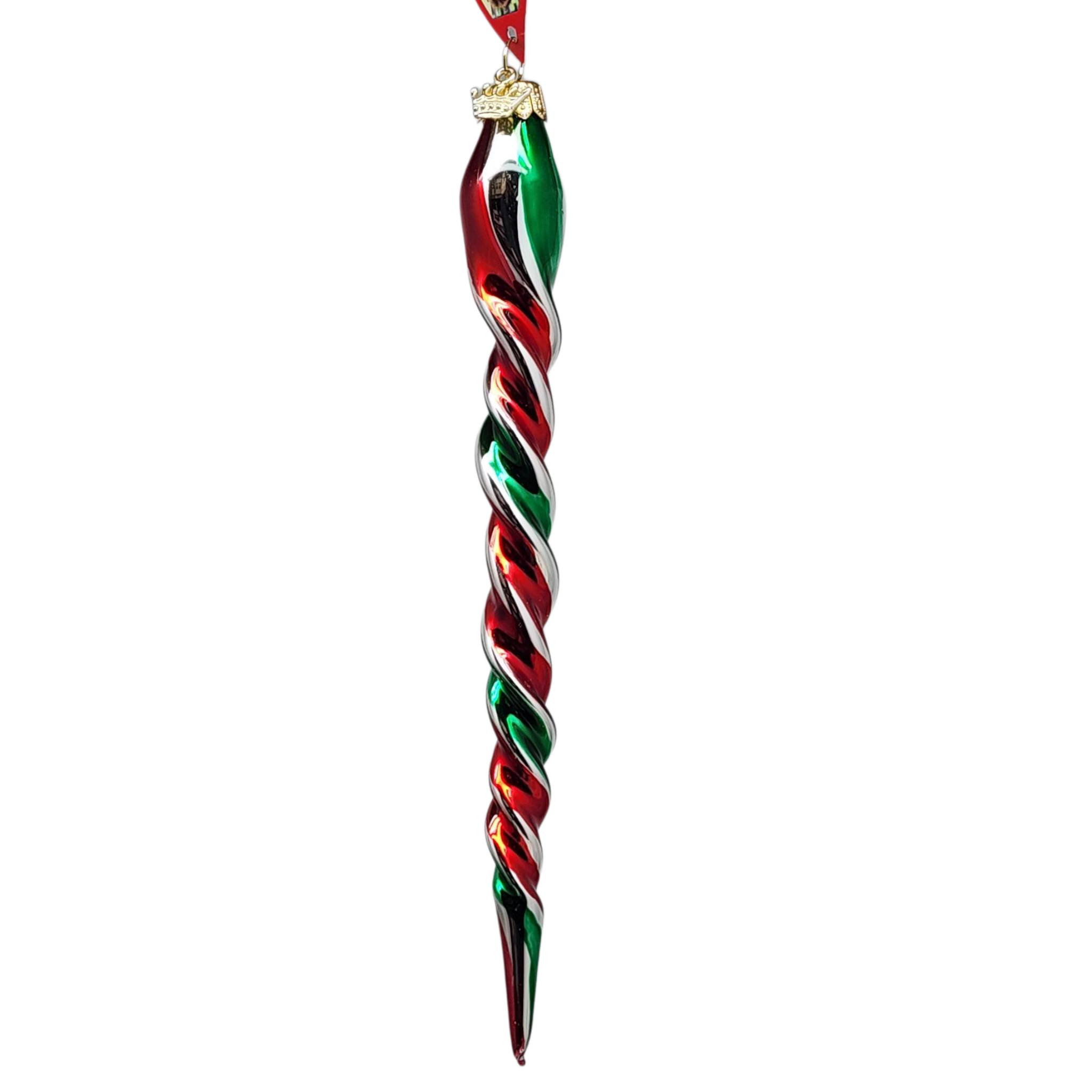Rainbow Twister Glass Icicle -