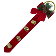 Red Door Hanger With Gold Bells