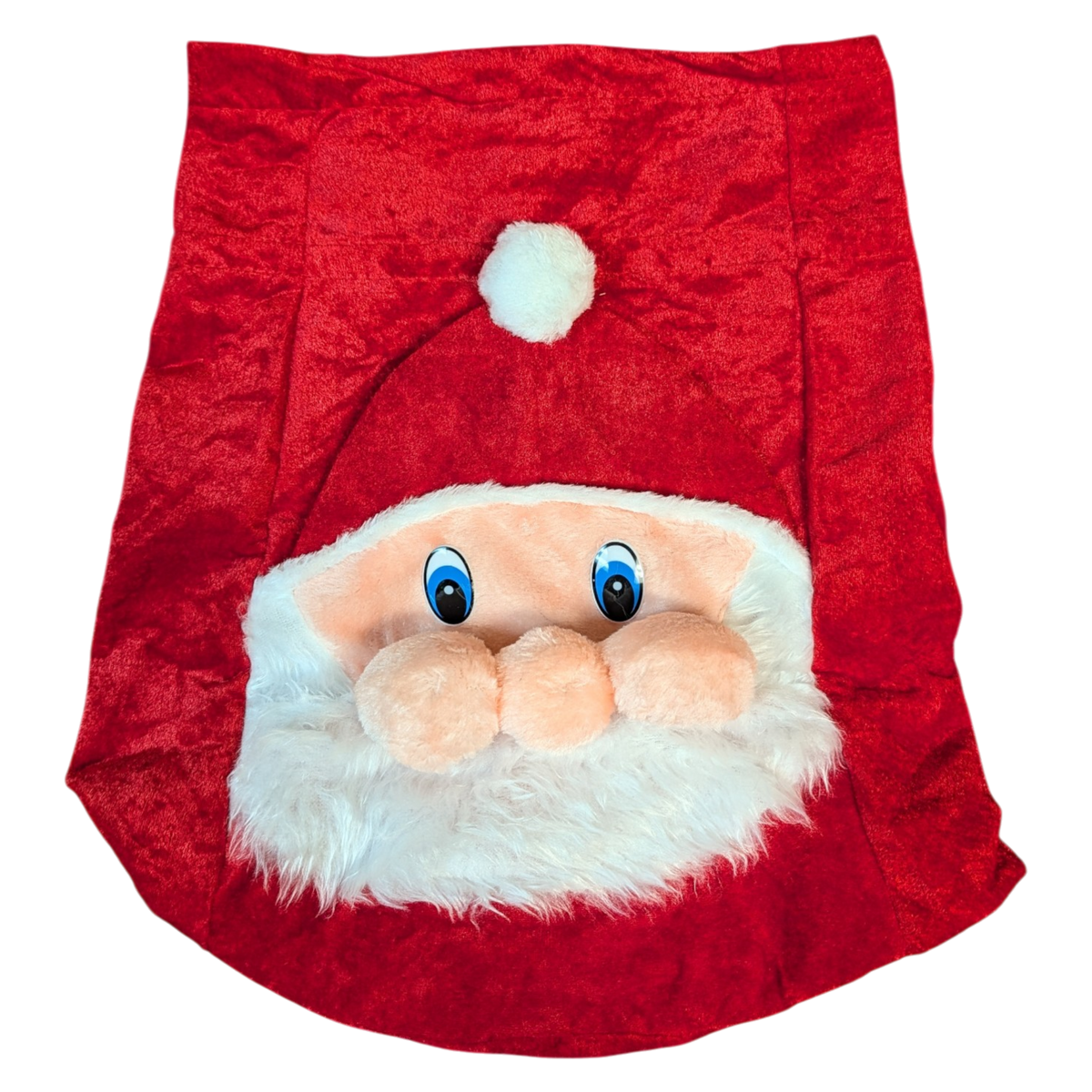 Plush Santa Pull-String Gift Bag (Red)