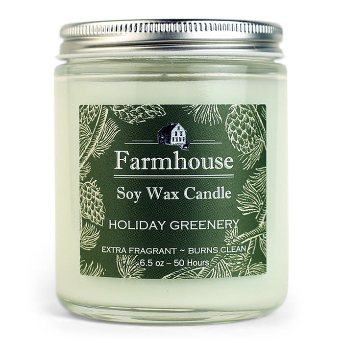 Soy Candle - 6.5oz - Holiday Greenery by Homeportonline