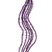 Black Furry Rope Branch Light Set with Purple LEDs – 7 Feet Long