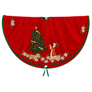 56 Inch Red Velvet Santa Tree Treeskirt