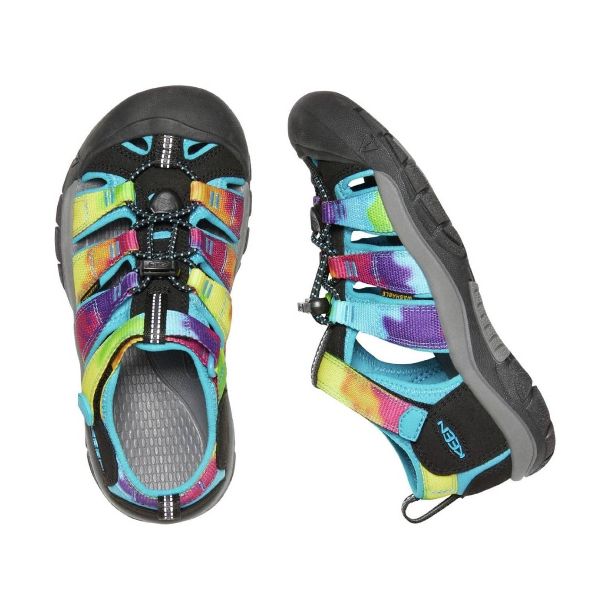 KEEN Big Kids' Newport H2 - Rainbow Tie Dye by Lenny's Shoe & Apparel